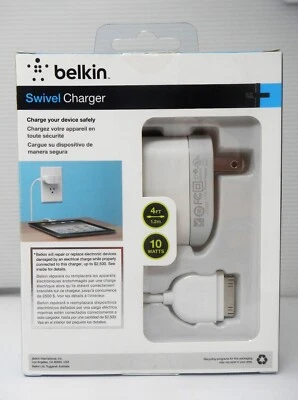 Belkin F8Z630tt04 Swivel 4ft ChargeSync Cable Charger iPod iPad iPhone - Image 1 of 2