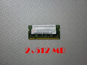 RAM SO-DIMM PC2-5300S 1GB (2 x 512MB) 667 MHz HYNIX HYMP564S64CP6-Y5 - Foto 1 di 1