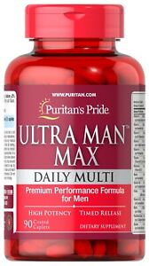 Puritan's Pride Ultra Man Max 90 Coated Caplets