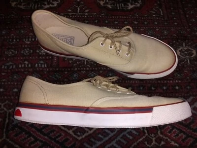 De Colección Años 70 80 KEDS Tostado Lona Suela a Rayas COREA RARO Tenis Zapatos talla 7.5 Foto 1 de 4