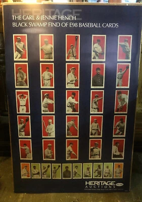 Cartel publicitario 2012 E98 cartel de tarjeta de béisbol Heritage Auctions INV-AC06 Foto 1 de 4