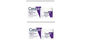 2 PACK CeraVe Skin Renewing Night Cream Peptide Complex Soften & Renews 1.7 OZ