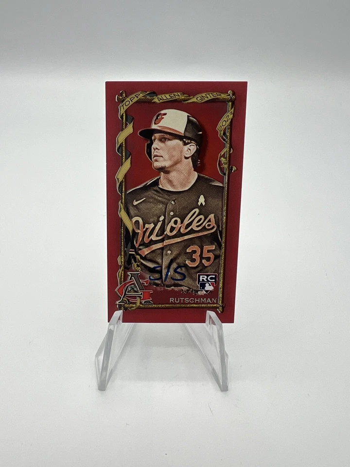 2023 Topps Allen Ginter X Adley Rutschman RC Red Mini /5 - Image 1 of 2