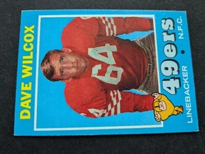 1971 Topps Football Card # 189 Dave Wilcox (HOF) - San Francisco 49ers (EX/NM) - Picture 1 of 3
