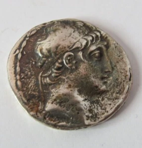 MONEDA TETRADRACMA GRECIA GRIEGA REY DE DIMITRIOS REPRO PLATA ESTERLINA SÓLIDA.' - Imagen 1 de 3