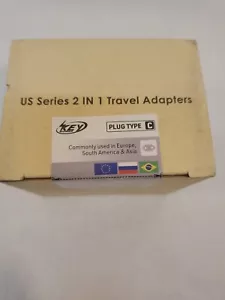 European Plug Travel Adapter, EU Power Plug with 2 USB, Type C Outlet Adaptor... - Picture 1 of 3