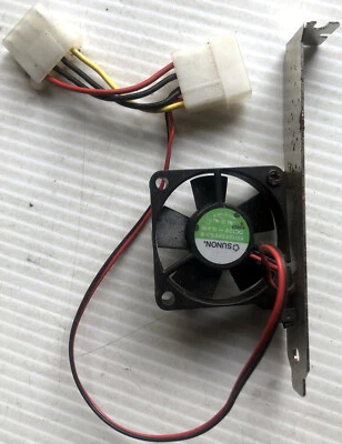 Vintage SUNON / AVC Desktop Computer Rear-Mount 12V 0.5W Cooling Fan w/ Bracket - Image 1 of 4
