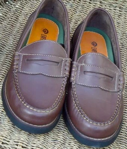 Earth Round Toe Freizeit Leder Slipper Penny Loafer Größe 9 Braun Unisex BUTCH!!! - Bild 1 von 6
