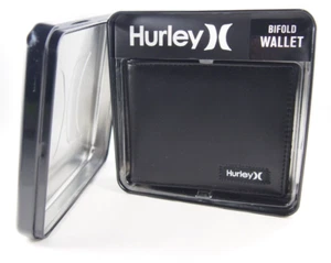 Hurley Herren schwarze faltbare Geldbörse in Geschenkdose Einheitsgröße Minimal brandneu - Bild 1 von 10