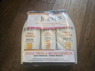 Jergens - ULTRA HEALING EXTRA DRY SKIN MOISTURIZER - 2 (21 oz) & 1 (10 oz) New - Image 1 of 4
