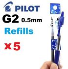 5x Pilot G-2 Pen Refill Black Blue Red Roller Ball Gel 0.5 Great Ink G2 Fine Tip