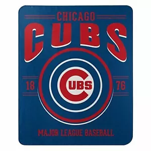 "Manta de béisbol zurdo de lana con licencia de los Chicago Cubs 50"" X 60""" - Imagen 1 de 1