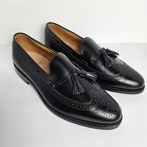 Allen Edmonds NEW MANCHESTER BLACK Leather TASSEL Loafer 10.5 $395.00 NWOB  - Picture 1 of 9