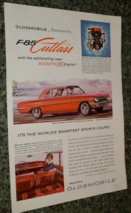 1961 OLDSMOBILE F85 CUTLASS ORIGINAL ADVERTISEMENT PRINT AD 61 RED - Picture 1 of 1