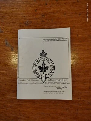 PROGRAMA DE GOLF RICHELIEU VALLEY CLUB DE GOLF 1973 64 ANIVERSARIO ABIERTO CANADIENSE Foto 1 de 4