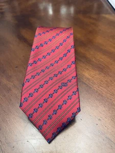 Gucci GG LOGO Tie Silk Red Men's DESIGNER NECKTIE ITALY EQUESTRIAN HORSEBIT - Picture 1 of 8