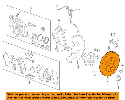 GM OEM 17-24 Enclave,XT5,XT6 Front Suspension Brake Components-Rotor 13546861 - Image 1 of 2