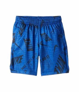 Nike Dry Boys  8" Blue/Black All Over Print Training Shorts (AQ9551-438) Size L  - Picture 1 of 5