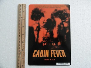 CABIN FEVER - TARJETA DE RESPALDO DE PANTALLA DE VIDEO DE GRAN ÉXITO 5.5"X8" *SIN PELÍCULA - Imagen 1 de 3