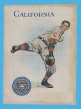 1910 LG Murad tobacco silk S21 UNIVSERSITY of CALIFORNIA Baseball Pitcher