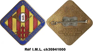 1° Bataillon de Chasseurs Pyrénéens, émail, listel bleu, A.Augis St.B., (2056) - Imagen 1 de 1
