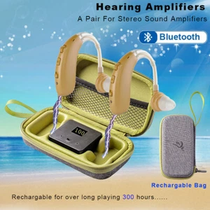 Bluetooth rechargeable large-capacity portable anti-loss hearing aid - Picture 1 of 29