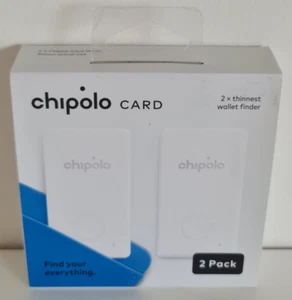 NEW - Chipolo Bluetooth Wallet Tracking Card - Pack Of 2 - Model CH-C17B-WE-R - Picture 1 of 3