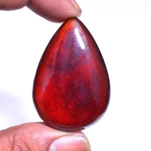 85.00 Cts Natural Hessonite Garnet Untreated 35mm*23mm Pear Cabochon Gemstone - Picture 1 of 4