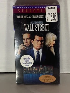 Wall Street VHS Twentieth Century Fox Video Selection Michael Douglas Charlie Sh - Picture 1 of 3