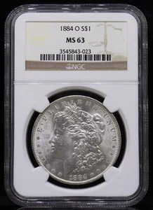 1884-O Morgan Dollar NGC MS63 - Picture 1 of 4