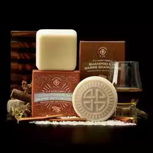 NEW VIORI PRIDE OF ISLAY MENS EXOTIC SHAMPOO & CONDITIONER BAR AGED SANDALWOOD - Picture 1 of 6