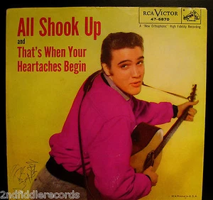 ELVIS PRESLEY-All Shook Up-Picture Sleeve & 45-RCA VICTOR #47-6870-Rockabilly - Imagen 1 de 4