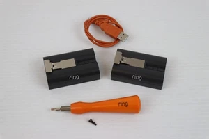 Ring Video Doorbell 1st Gen Parts 2 Batteries USB Cable Security Screw Tool - Picture 1 of 4