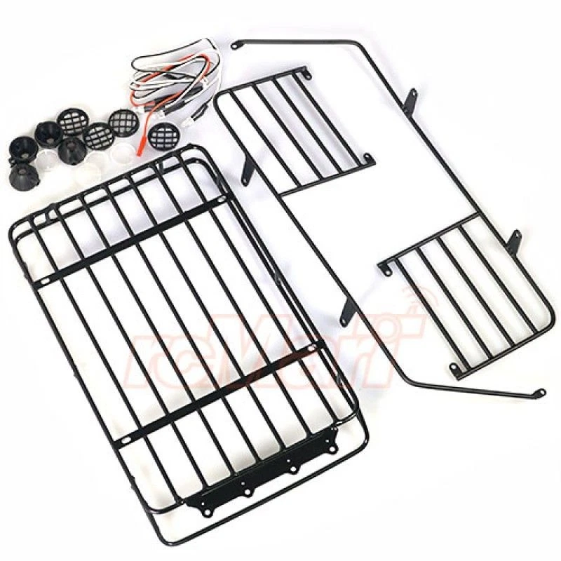Yeah Racing YA-0561 Metal Roll Cage w /Luggage Tray & White Led Light For Jee... - Image 1 of 1