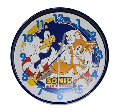 🔥 Bonito Reloj de Pared SEGA Sonic the Hedgehog 10" Decoración Habitación Infantil. Probado Foto 1 de 2