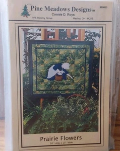 Pine Meadow Designs Prairie Flowers 24x27 Wall Hanging Applique Connie Roys 1999 - Picture 1 of 2