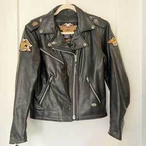 Harley-Davidson Women’s Leather Motorcycle Jacket – Size Small – Made in USA - Picture 1 of 14