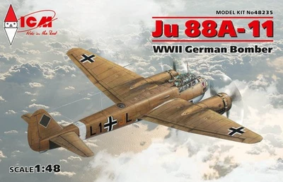 ICM 1/48 JU 88A-11 WWII GERMAN BOMBER - Immagine 1 di 2