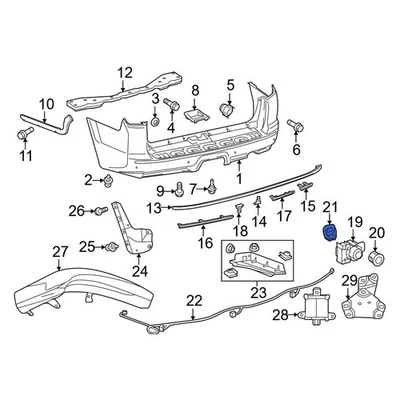 Toyota 8934835030 Parking Aid Sensor Clip Foto 1 de 2