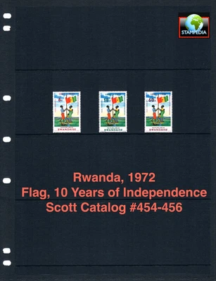 $2,15 Scott Value - 1972 bandera de Ruanda 10 años independencia CV MNH NH UM Foto 1 de 4