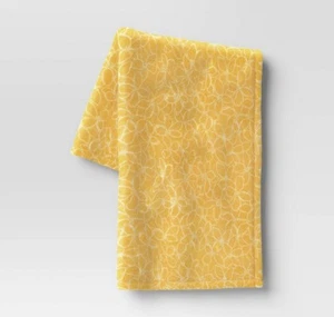 Room Essentials Plush Throw Blanket 50"x 60" - Yellow Floral Printed - NEW - Picture 1 of 7