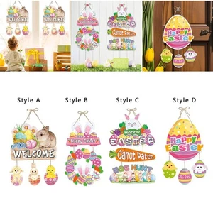 Easter Hanging Sign Welcome Sign Hanging Decoration - Picture 1 of 21