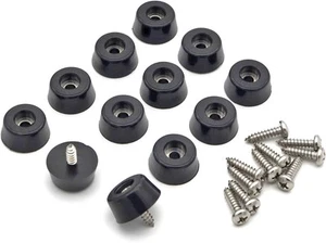 Rubber Feet for Cutting Board with Stainless Screws, 12 Pieces Non Slip Black - Picture 1 of 8