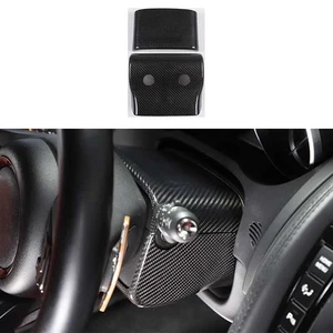 Cubierta de hoja de volante de fibra de carbono real para Jaguar F-TYPE 2013-2024 - Imagen 1 de 3