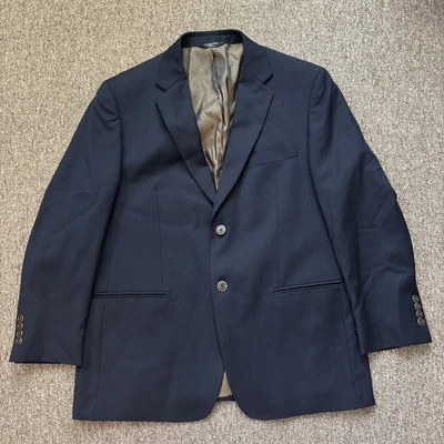 Blazer Joseph & Feiss Dorado Dos Botones Azul Marino 100% Lana Abrigo Deportivo Talla 42S Foto 1 de 4