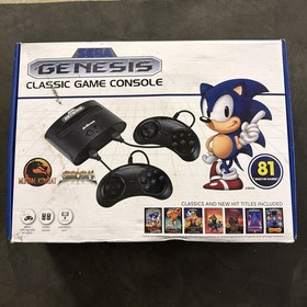 SEGA Genesis Classic Black Game Console with 81 Preloaded Games and Sonic Mortal