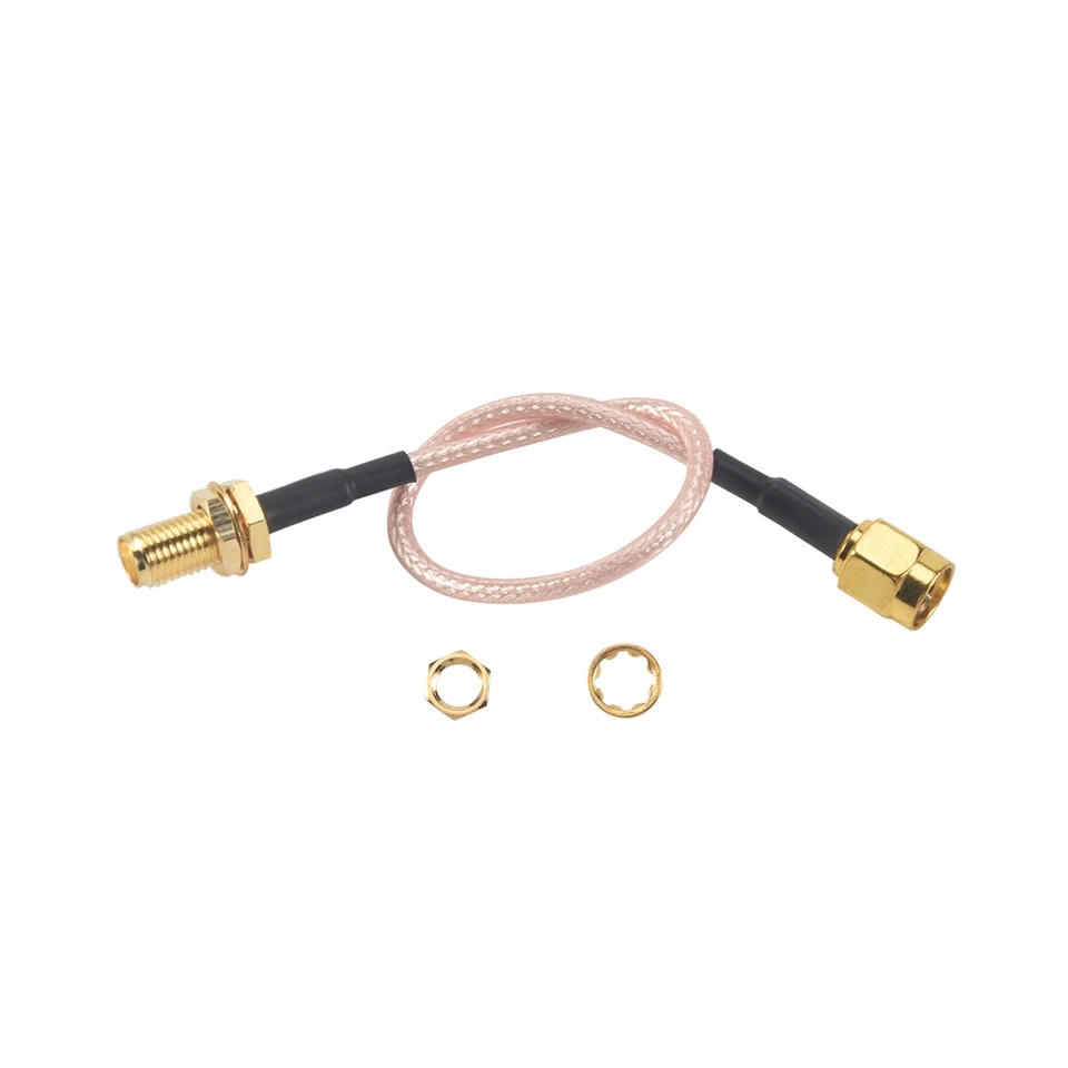 SMA Male to SMA Female  Bulkhead Crimp RG316 Coax Cable  Pigtail 15cm U3F35258 - Image 1 of 4