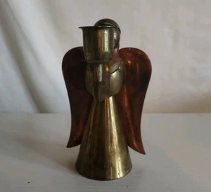 VTG Brass/Copper Angel Candle Holder 5.5 Inches Tall - Picture 1 of 4