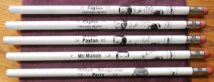 1984-86 NAPPCO Chicago Bears 5 RARE Pencils Walter Payton (3 dif) McMahon Fridge - Picture 1 of 2