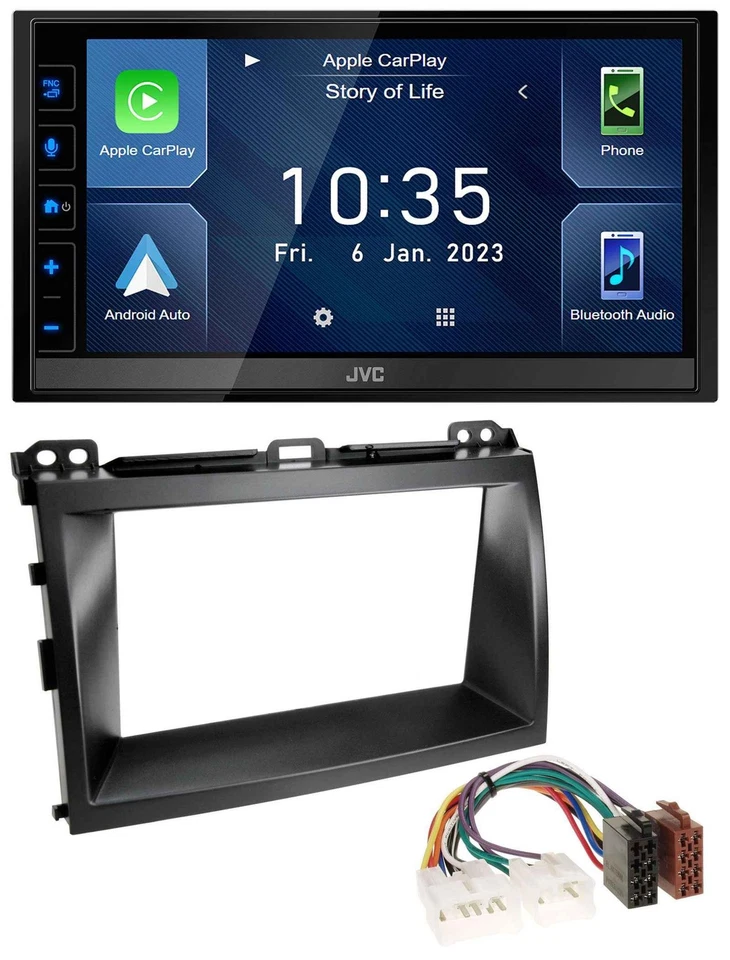 JVC DAB Bluetooth MP3 USB 2DIN Autoradio für Lexus GX-470 (2003-2009) - Bild 1 von 4